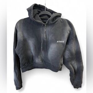 Afends Charcoal Cropped Hoodie
